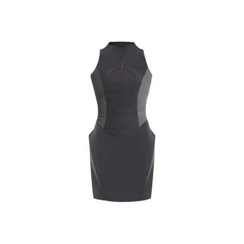 49PERCENT.CO Темно-серые Женские Платья без рукавов