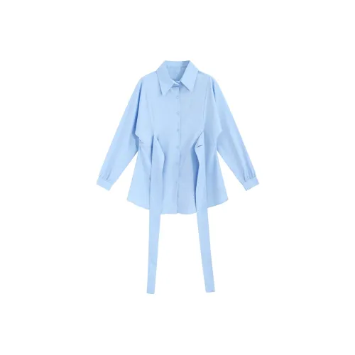 SNZX Длинное платье с длинным рукавом женское синее