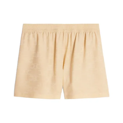 CELINE SS24 Повседневные шорты Женские Шампанское