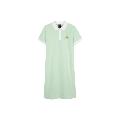 Skechers Короткий рукав Платье Женское Лилия Зеленый