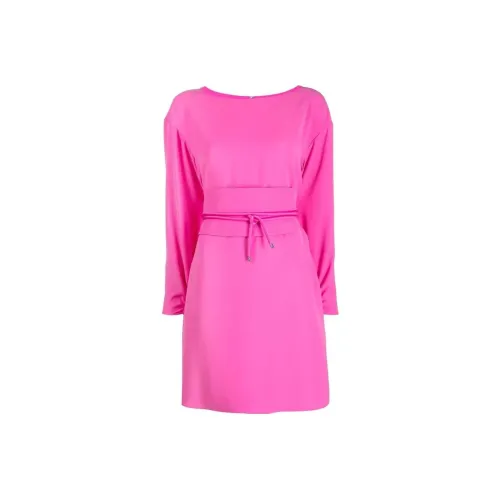EMPORIO ARMANI Розовые Женские Длинные Платья с Рукавами