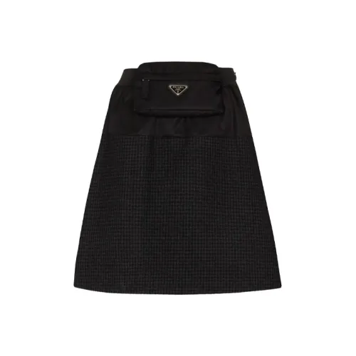 PRADA Черные Женские Повседневные Короткие Юбки