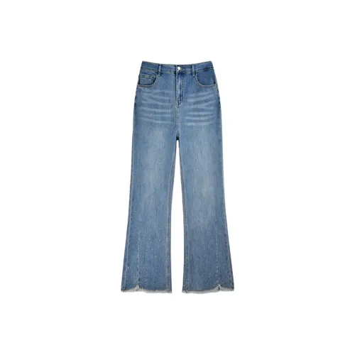 YUNFEIXIU Синие Женские Джинсы