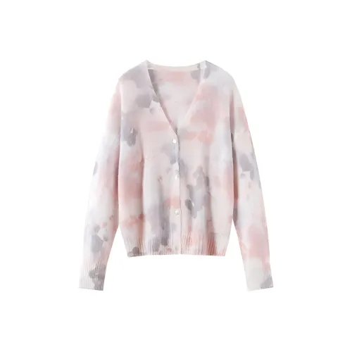 JINJU Трикотаж Женский Серый Розовый Смешанный