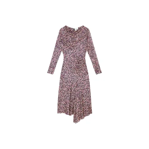 ISABEL MARANT Розово-фиолетовый Женские Длинные Платья с Рукавами