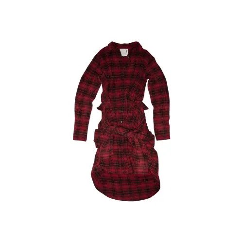 R13 Red Женские Длинные Рукава Платья