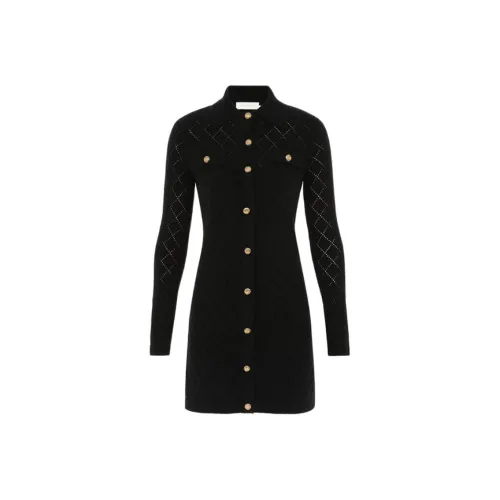 Zimmermann FW24 Длинное платье с длинными рукавами женское черное