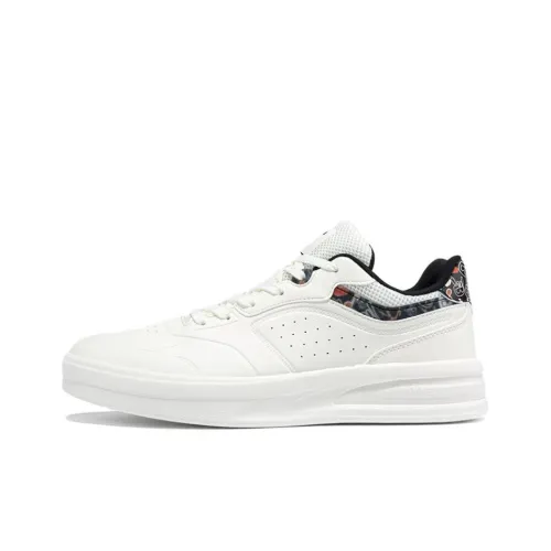 361° Slip-resistant Abrasion-resistant Low-top Skateboard Shoes Men's White Black