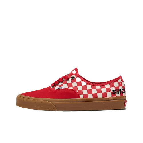 Vans Authentic Low Top Скейтборд Кроссовки Унисекс Красный