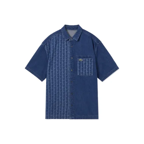 LACOSTE Collaboration Темный деним Мужские рубашки