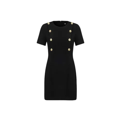 KARL LAGERFELD Короткий рукав Платье Женское Черное