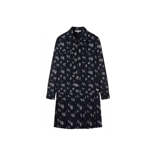 Teenie Weenie Темно-синий Женские Длинные Платья с Рукавами