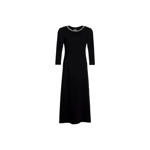 BESIONIA Длинное платье с длинными рукавами женское черное