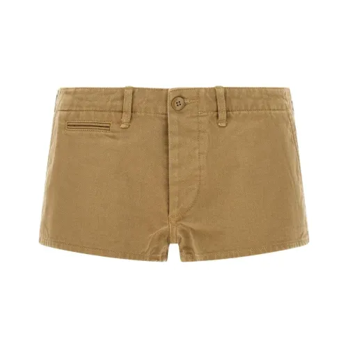 R13 SS25 Повседневные шорты Женские Хаки