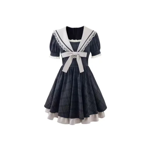 Lookinto Платье Женское Темный шоколад Клетка