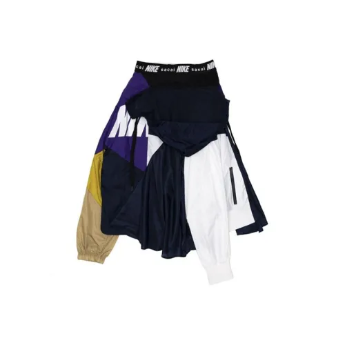 Nike x Sacai Короткая Юбка Брюки Женские Фиолетовые