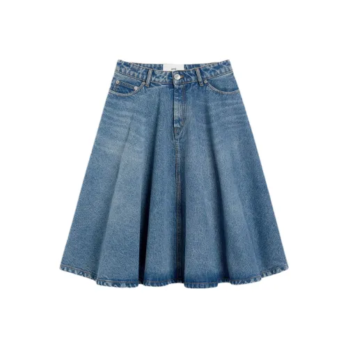 AMIPARIS Деним Длинная Юбка Женская Синяя