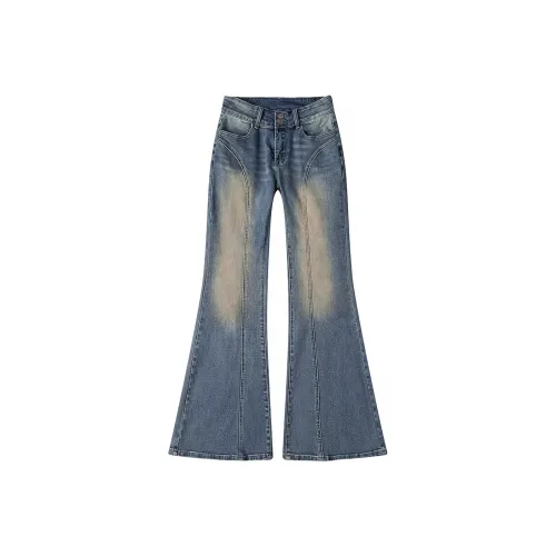 Heartboon Джинсы Женские Джинсовый Синий