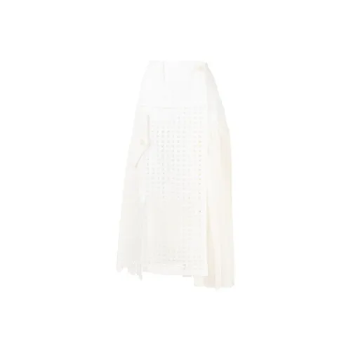 sacai Белая Женская Повседневная Длинная Юбка