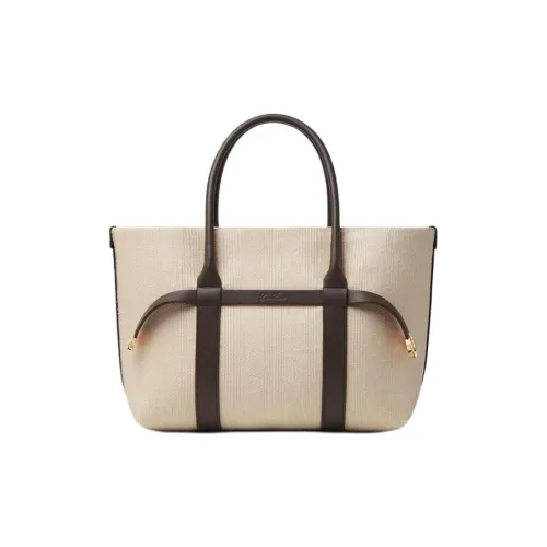 Loro Piana Ghiera Тутовый шелк Сумка Маленькая Женская Заварной Янтарный с Темным шоколадом