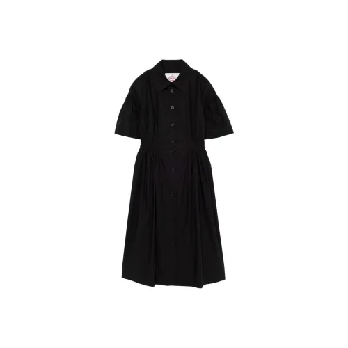 Vivienne Westwood Black Женские Короткие Платья с Рукавами