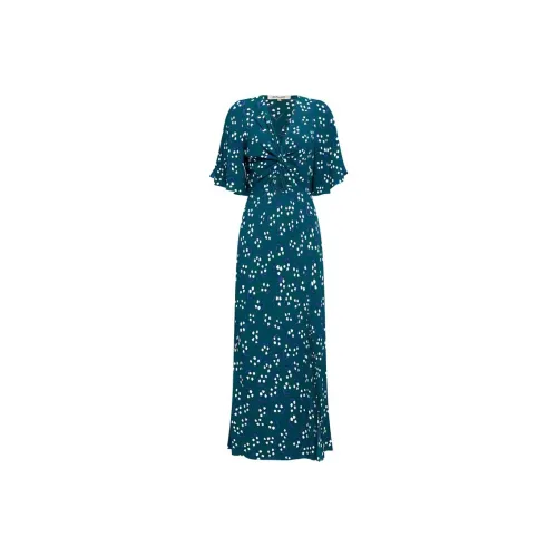 Diane von Furstenberg Бирюзовый Женские Короткие Платья с Короткими Рукавами