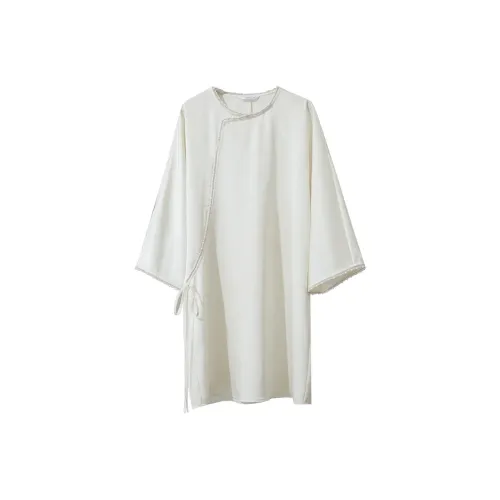 AMII Длинное платье с длинными рукавами женское бежевый абрикос