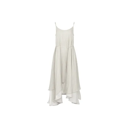 MEIYANG Платье-комбинация Женское Серый Бежевый