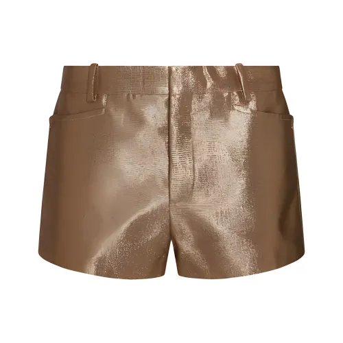 TOM FORD Повседневные шорты Женские Золотые