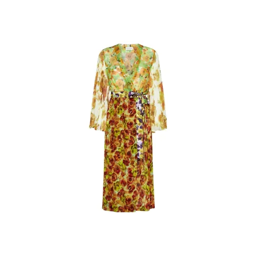 DRIES VAN NOTEN Многоцветные Женские Длинные Платья с Рукавами