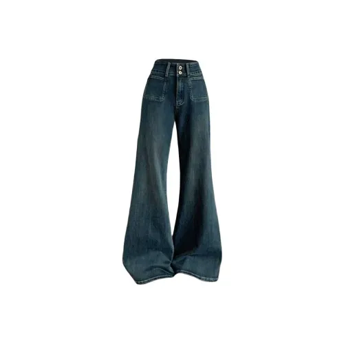 HUINIAN Синие Женские Джинсы