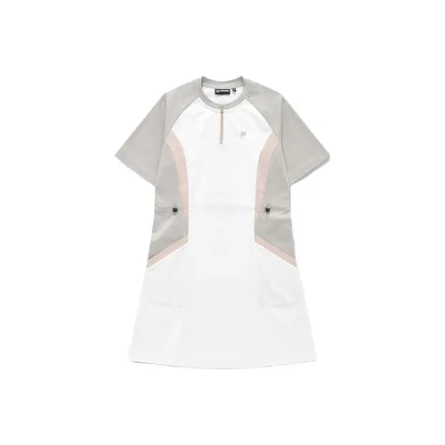 FILA FUSION STREET SPORT Короткий рукав Платье Женское Стандартное Белое