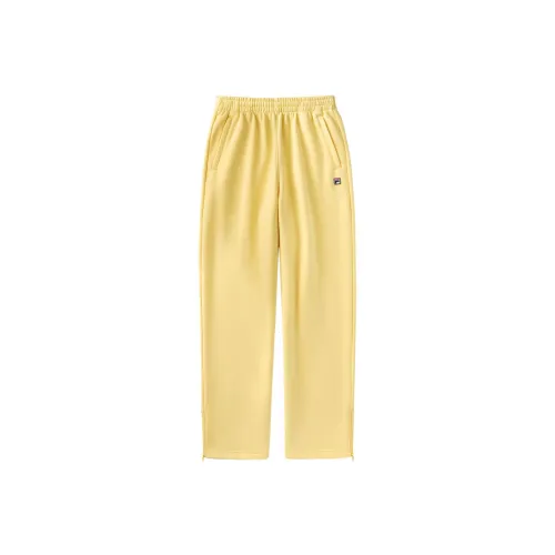 FILA x Hailey Вязаные Спортивные Штаны Женские Желтые