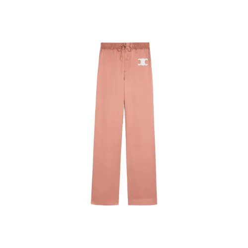 CELINE Вязаные спортивные брюки женские розовые