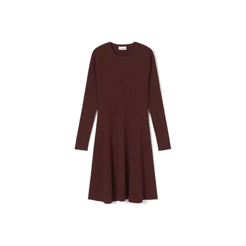 LACOSTE Длинное платье с длинными рукавами женское