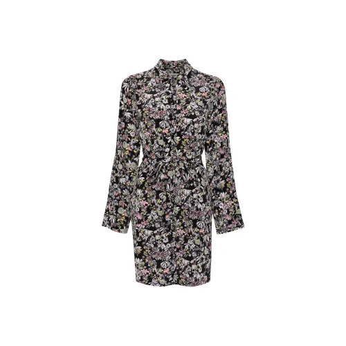 Zadig Voltaire Длинное платье с длинными рукавами женское черное