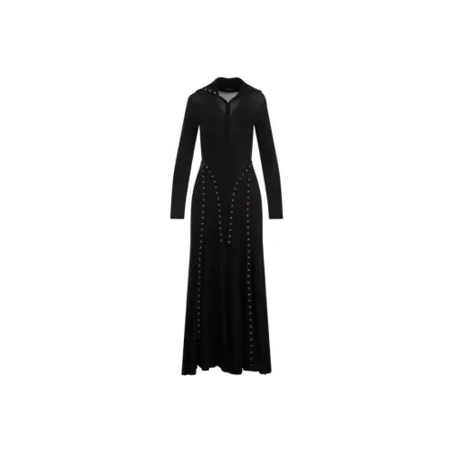 SIMONE ROCHA Длинное платье с длинными рукавами женское черное