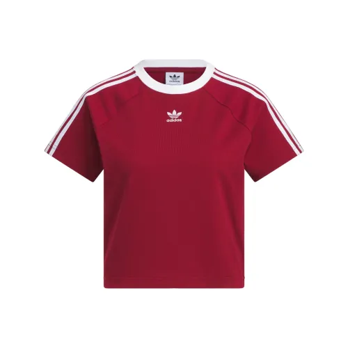 Adidas Originals Реглан-рукав Т-рубашка Женская Бордовая