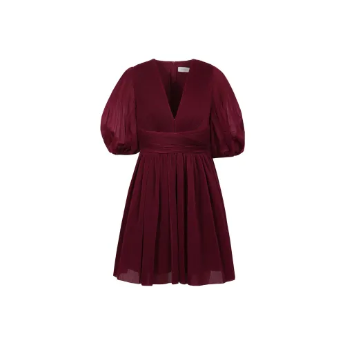 Zimmermann Red Женские Короткие Платья с Рукавами