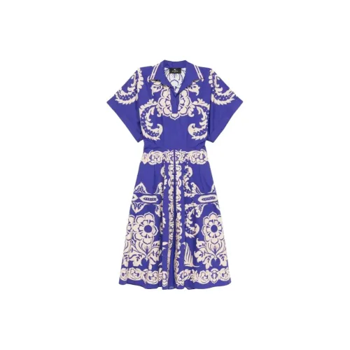 ETRO Blue Женские Короткие Платья с Рукавами