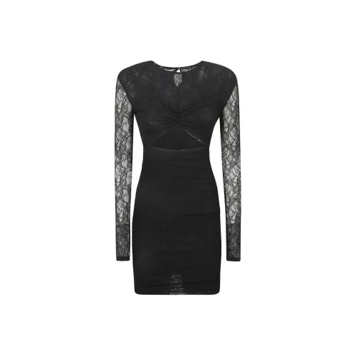 PHILOSOPHY DI LORENZO SERAFINI Длинное платье с длинными рукавами женское черное