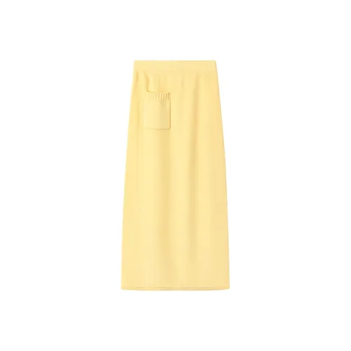 Ouyang Женские вязаные длинные юбки