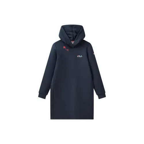 FILA Легендарный синий Женские Длинные Платья с рукавами