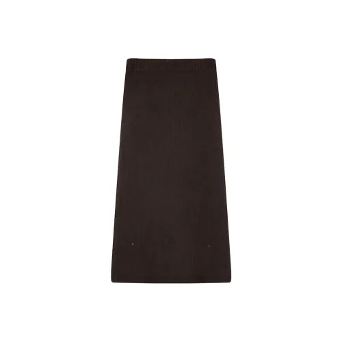 Ouyang KNIT Длинная Юбка Женская Карамельный Коричневый