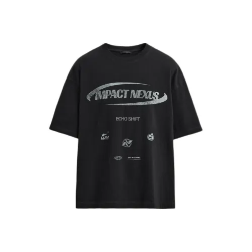 ZARA Deep Антрацитовый Мужские T-рубашки