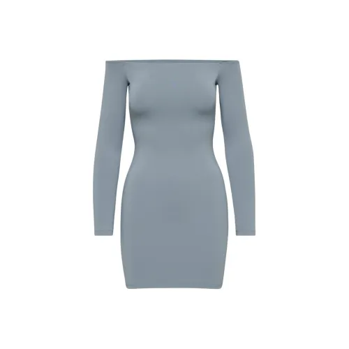 ARITZIA Тень Off Плечо Длинный Рукав Платье Длинный Рукав Платье Женское Slab Синий Board Синий