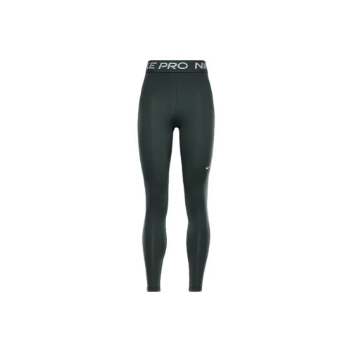 Nike Pro Женские MID Шаговый шов Сетка Панелированные Леггинсы Женские Винтажный зеленый Белый