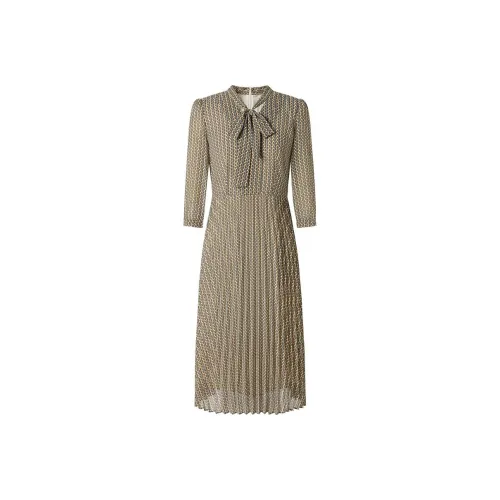 JZ. ANNAKRO Длинное платье с длинными рукавами цвет женский серебряный серый