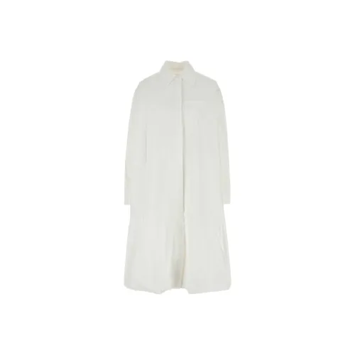 JIL SANDER Белое Женское Длинное Платье с Рукавами