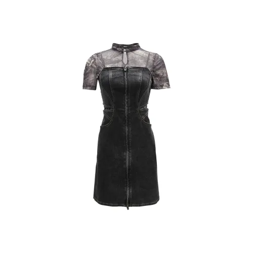 Only J09 Темно-джинсовый серый Женские Длинные Платья с Рукавами